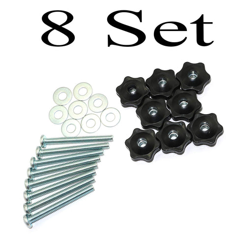 RuiLing 8 Set T-Track Knobs Kit - Hex Head Manual Nut with Full Thread Outer Bolts and Washers for DIY Projects
