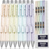 Nicpro 8PCS Pastel Mechanical Pencil Set 0.5 & 0.7 mm, Cute Fast Click Pencils with 8 Tubes HB Lead Refills and Erasers
