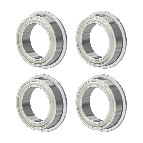 MF74ZZ 4PCS Flange Ball Bearing 4×7×2.5mm Double Metal Shielded for Industrial Machine, Power Tools