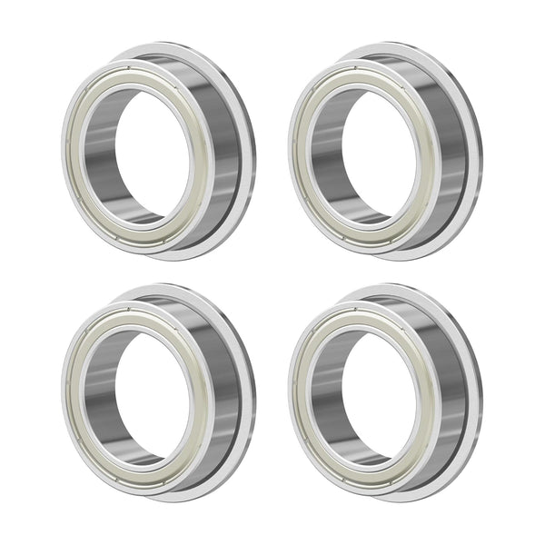 MF74ZZ 4PCS Flange Ball Bearing 4×7×2.5mm Double Metal Shielded for Industrial Machine, Power Tools