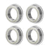 MF74ZZ 4PCS Flange Ball Bearing 4×7×2.5mm Double Metal Shielded for Industrial Machine, Power Tools