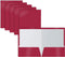 Better Office Products 25 Pack 2 Pocket Glossy Laminated Burgundy Red Paper Folders, Letter Size