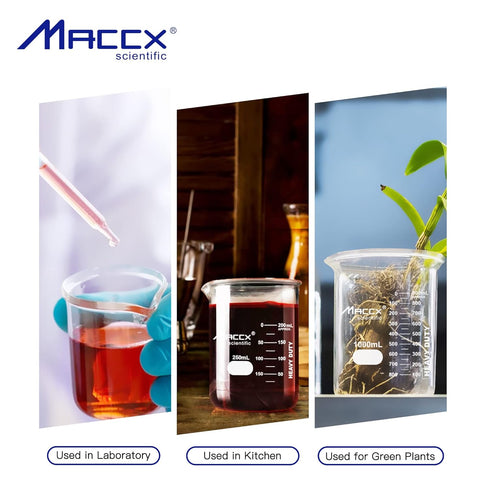 34oz (1000ml) New Upgraded Glass Beakers, Heavy Duty Lab Beaker, 3.3 Borosilicate with Double Scale
