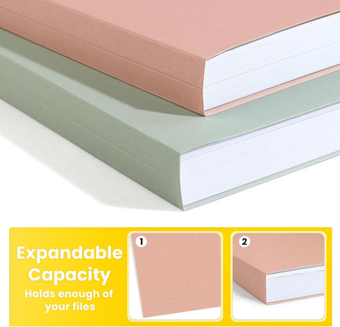 SUNEE File Folders, 30 Pack Manilla Folders 8.5 x 11 - Colored File Folders for Home Office School Supplies, 6 Pastel