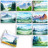 Wright Home & Gift Watercolor Landscapes - All-Occasion Blank Note Greeting Cards 10 Pack Assortment with Envelopes