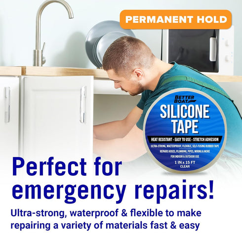 Heavy Duty Silicone Tape, Plumbing Self Fusing Silicone Tape, Water Seal Fusion Coax Seal Electrical or Silicone