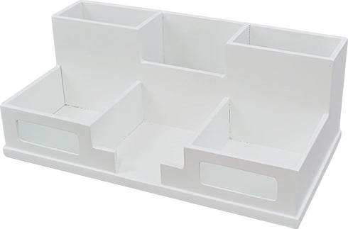 Victor Pure White Desktop Organizer - 4" x 5.5" x 10.4"