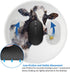 Generic 8 Inch Dairy Cow Mouse Pad with Stitched Edges-Cute Mousepad for Women, Washable Round Desk Pad, Non-Slip