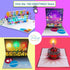 Birthday Cards with Lights & Music, 100 GREETINGS for Mom, Son, Women & Men, 1 Pop Up Card (Brown Cake)