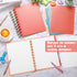 Glenmal 4 Sets Customizable Bound Notebook, 8.5 x 11 Inches, Includes Discs, 5 Tab Note Dividers, College Ruled,