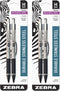 Zebra Pen M-301 Mechanical Pencil, 0.5mm Fine Point, Stainless Steel Barrel, Black Grip, 4-Pack
