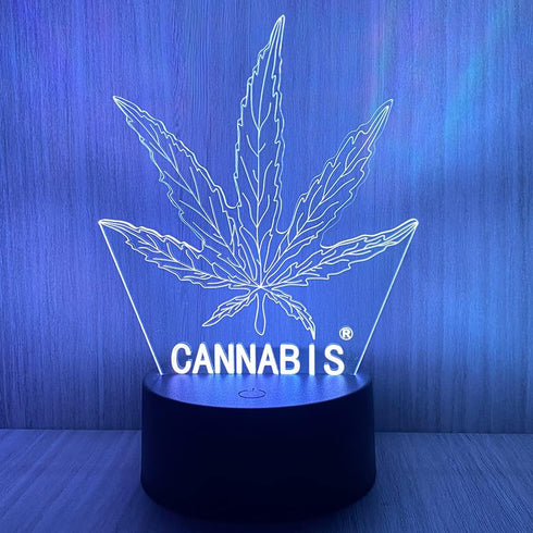 420 Leaf 3D LED Table Lamp, Optical Visual Illusion Night Light for Home Decor
