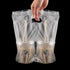 500 Pack 13 11 Inch 2 Packaging SEUNMUK Drinking Bag, Cup Plastic Drink Bags Portable Clear Drink Carrier with Handle