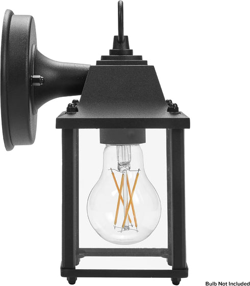 E26 Bulb Maxxima Porch Lantern Outdoor Wall Light with Clear Glass, Patio or Porch Sconce Fixture for Exterior
