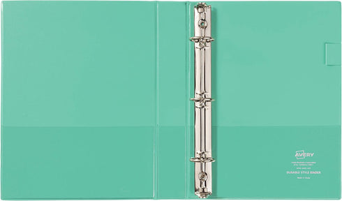 5-1/2 8-1/2 Inches 1-Inch (18445) Avery x Mini Durable Style Binder with Round Rings, Chandelier Damask