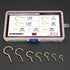 DYWISHKEY Cup Screw Hooks Kit - 136PCS in 7 Sizes, Brass Plated Screw-in Hooks for Home & Office