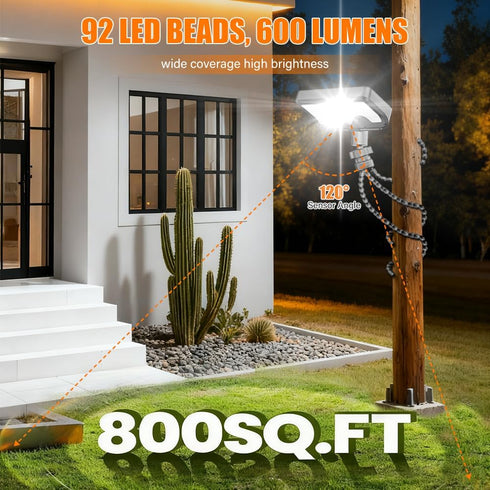 360 Solar Lights,Outdoor Solar Motion-Activated Light with Flexible Octopus Tripod Can be Wrapped Around Tree