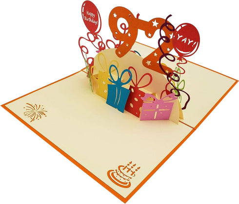 iGifts And Cards Happy 92nd Birthday 3D Pop Up Greeting Card – Unique Celebration with Balloons and Gifts
