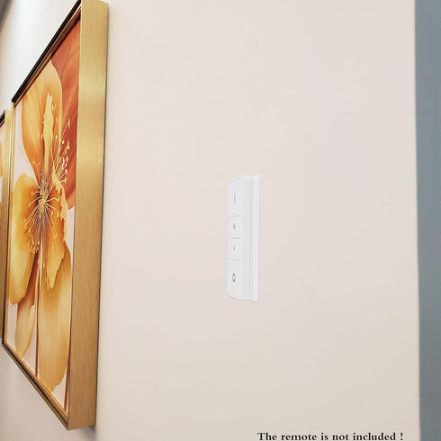 Ultra Slim Wall Holder for Philips Hue Light Dimmer Switch Remote V1, Aluminum Invisible Remote Control Holder (White)