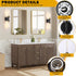 2-Light (1-Pack) Baocuz Bathroom Lighting Fixtures Over Mirror, Black and Gold Vanity Lights for Bathroom, Modern