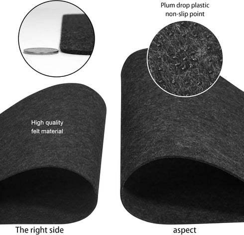 Large Non-Slip Felt Desk Mat, 47.2"x 23.6", 120x60cm Full Table Mouse Pad, Keyboard Mats for Desktop Protection (Dark