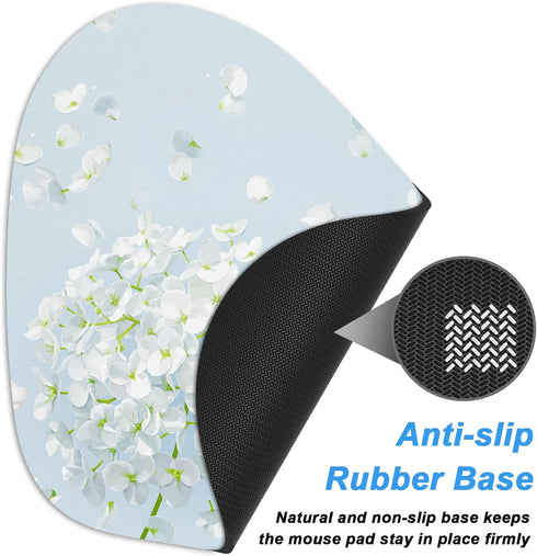 Rimilak Small Mouse Pad 6 x 7 Inch, Irregular Mini Mouse Mat with Non-Slip Rubber Base, Waterproof for Home Office,