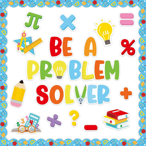 Maths Bulletin Board Set, 54PCS Math Symbols Paper Posters for Back to School Classroom Decoration Ideas