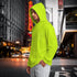 Hi Vis Shirts for Men with Hood, Long Sleeve Safety Shirts, Lightweight, Breathable Construction Work Shirts
