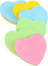 Sticky Notes 2.75 in x 2.75 in 600 Sheets Heart Shaped Memo - Self Stick Cute Mixed Colors for Office/Home