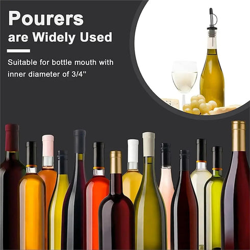 Cyyaog 20pcs Liquor Olive Oil Vinegar Dispenser Stainless Steel Bottle Wine Bottle Pourer(Rose Gold)