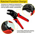 Crimping Tool with Ratchet, Ratcheting Wire Crimper Tool for Open Barrel Terminal Connectors, Electrical Crimping Tool, Crimping Pliers for 20-14 AWG by Twippo
