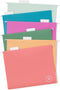 U Brands U-Eco Poly Hanging File Folders, Set of 12, Letter Size, Assorted Brights with White Metal Rods