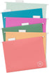 U Brands U-Eco Poly Hanging File Folders, Set of 12, Letter Size, Assorted Brights with White Metal Rods