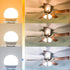 hansang E12 LED Ceiling Fan Light Bulbs, 6000K Cool Daylight, 6W 60W Equivalent, A15 Small Base, 600LM, 6 Pack