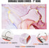 Legal-Size Binders for 8.5 x 14 Paper, 1 Inch 3 Ring Binder, Landscape Spreadsheet with Elastic Cord, Pink Marble, 2