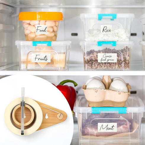 Wood Wall Mounted Masking Tape Dispenser, 1 Inch Kitchen Tape Holder for Home Organize Offices Restaurant