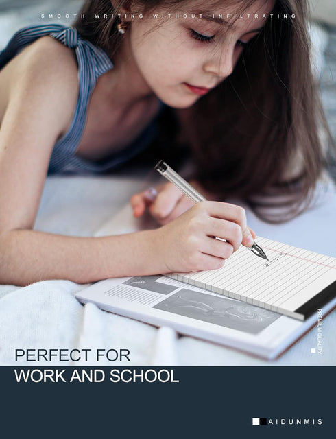 Legal Pads 5x8 Inch Writing Pads, 80 GSM Paper, 30 Sheets, 6 Pack Notepad for Grocery List