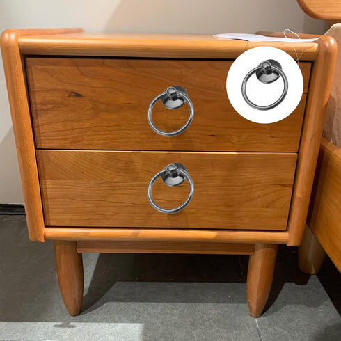 Ring Pull Handle, 1Pcs Iron Hardware Drop Ring Pulls Knobs (52mm/2.05") for Home Box Cabinet Drawer