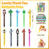 Sayglossy 40 Sets Funny Employee Appreciation Gifts Bulk Funny Animal Thank You Ballpoint Pens and Inspirational Cards