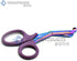 7.25" Heavy Duty Fluoride Coated Nurse Doctor Medical Paramedic Trauma Shears Scissors (ODM) (PURPLE MULTI COLOR BLADE)
