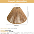 2 Pack Woven Rattan Lampshades, Conical Boho Style Pendant Light Shades, Small Lamp Shade Replacement for Floor Lamps