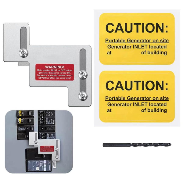 BR-200 Generator Interlock Kit for Cutler Hammer 150A 200A Panels, 1-1/4 to 1-1/2in Spacing Main Circuit Breaker Lockout