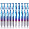 SainSmart Genmitsu 10Pcs Nano Blue Coat Flat Nose End Mill CNC Router Bits, 1/8" Shank Spiral Upcut 2 Flute Set