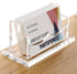 PARTSPOWER 4 Packs Acrylic Business Card Holders, Horizontal Clear Name Card Display Stand, Desk Accessory Organizer