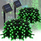 Taoushuleng 2 Pack Solar Green String Lights Outdoor, Total 200 LED Each 40Ft