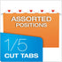 Pendaflex Recycled Hanging Folders, Legal Size, Orange, 1/5 Cut, 25/BX