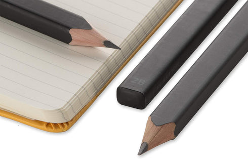 Moleskine Classic Wood Pencils, 2B and HB Lead, Black