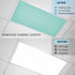Home L6 2 Pack 4x2 Fluorescent Light Covers for Ceiling Lights Teal Green Linen Texture Magnetic Light Filters ft