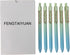 Fengtaiyuan Lv05 Stylish Gradient Color Pen, Black Ink, 0.5mm Extra Fine Gel Ink Rollerball for Smooth Writing