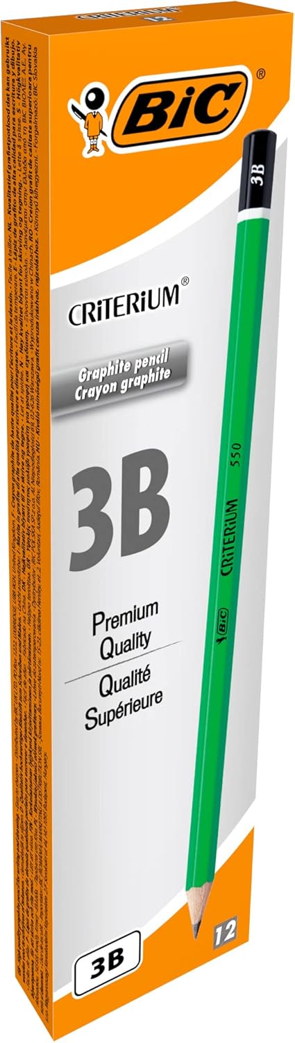 Bic Criterium 550 3B Hexagonal Pencils (Box of 12), Green